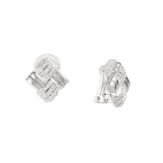 Tricot clip earrings