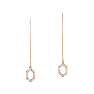 Crystal Flakes threader earrings