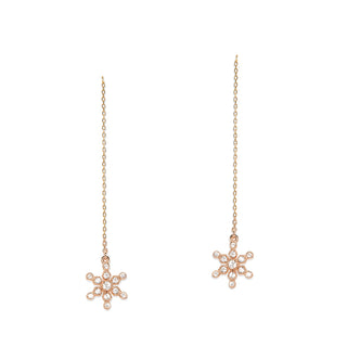 Crystal Flakes threader earrings