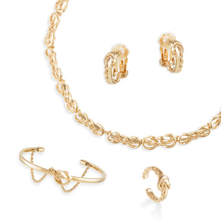 Knot hoop clip earrings