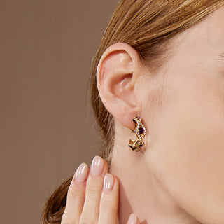 Gem Flakes pierced earrings