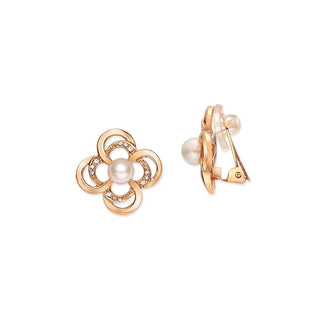 Gardenia clip earrings