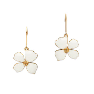 Fleur Blanche hook earrings
