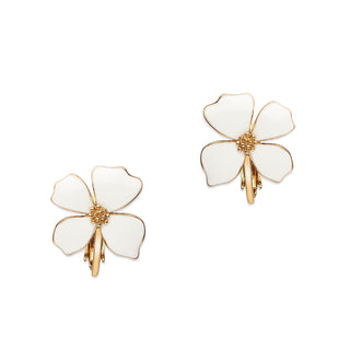 Fleur Blanche clip earrings
