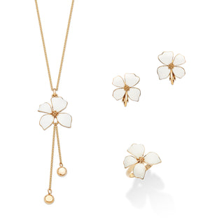 Fleur Blanche clip earrings