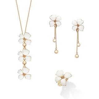 Fleur Blanche clip earrings