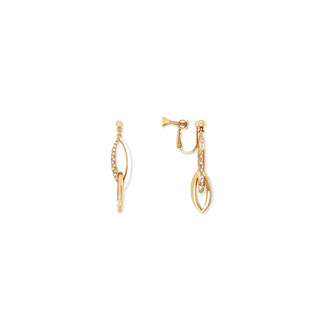 Link clip earrings